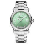 Happy Sport 36mm, Quartz, Lucent Steel™, Diamonds