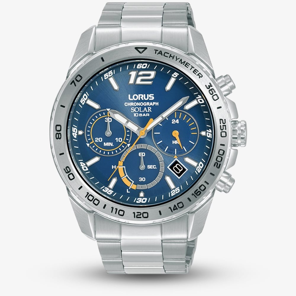Lorus Mens Solar Chronograph Bold Blue Sports Watch Dt RZ511AX9 Lorus Mens Solar Chronograph Bold Blue Sports Watch Dt RZ511AX9