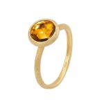 Marco Bicego Jaipur 18ct Yellow Gold Yellow Quartz Ring - S