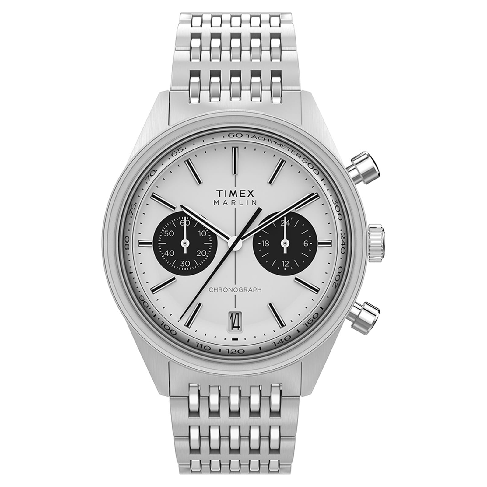 Marlin Jet Quartz Chronograph 40mm Mens Watch Silver Marlin Jet Quartz Chronograph 40mm Mens Watch Silver