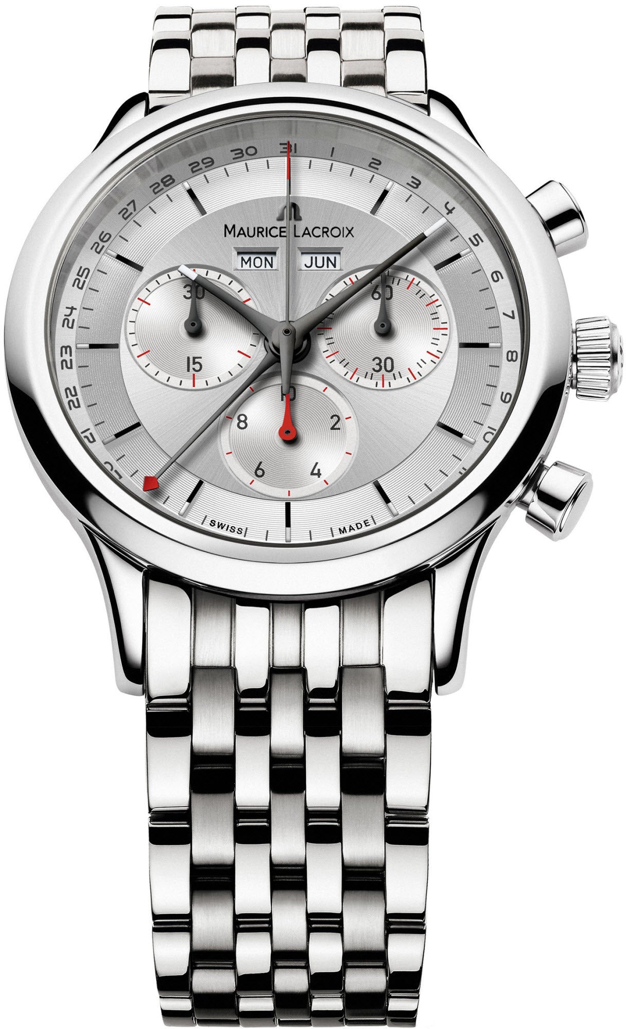 Maurice Lacroix Watch Les Classiques Chronograph Quartz - Silver Maurice Lacroix Watch Les Classiques Chronograph Quartz - Silver