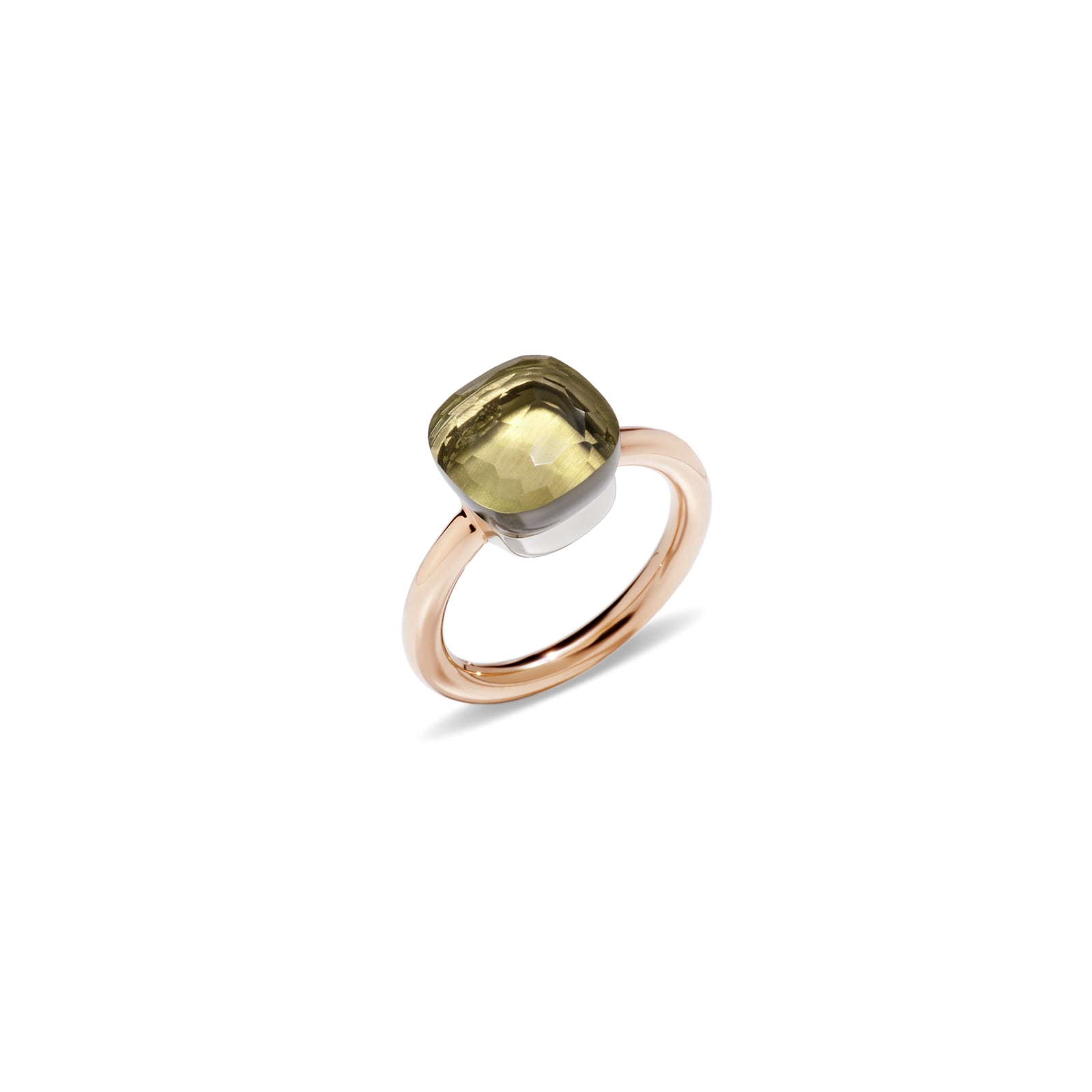 Nudo 18ct Rose & White Gold Lemon Quartz Ring - Ring Size N Nudo 18ct Rose & White Gold Lemon Quartz Ring - Ring Size N