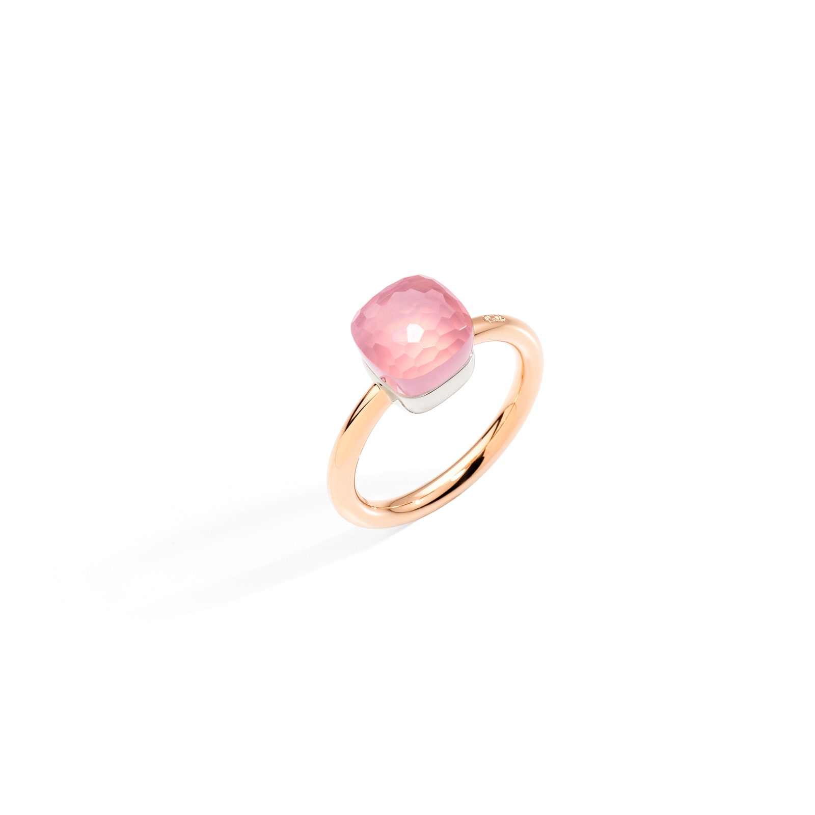 Nudo Petit 18ct Rose & White Gold Rose Quartz Ring - Ring Size N Nudo Petit 18ct Rose & White Gold Rose Quartz Ring - Ring Size N