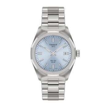 PRC 100 Solar Quartz 34mm Blue Ladies Watch