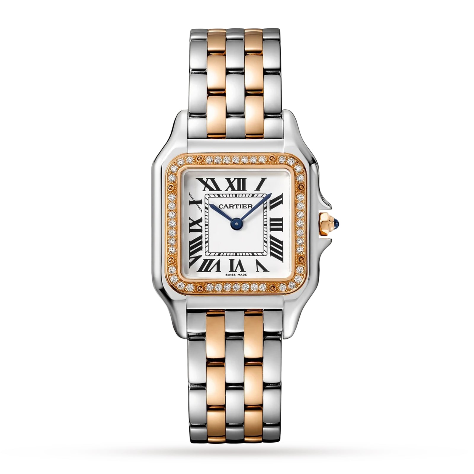 Panthère De Cartier Watch Medium Model, Quartz Movement, Rose Gold, Steel, Diamonds Panthère De Cartier Watch Medium Model, Quartz Movement, Rose Gold, Steel, Diamonds