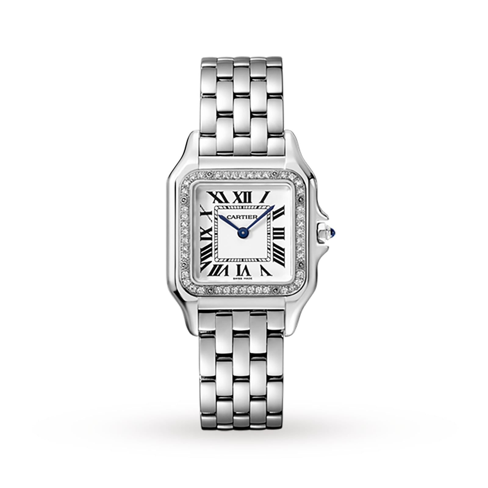 Panthère De Cartier Watch Medium Model, Quartz Movement, Steel, Diamonds Panthère De Cartier Watch Medium Model, Quartz Movement, Steel, Diamonds