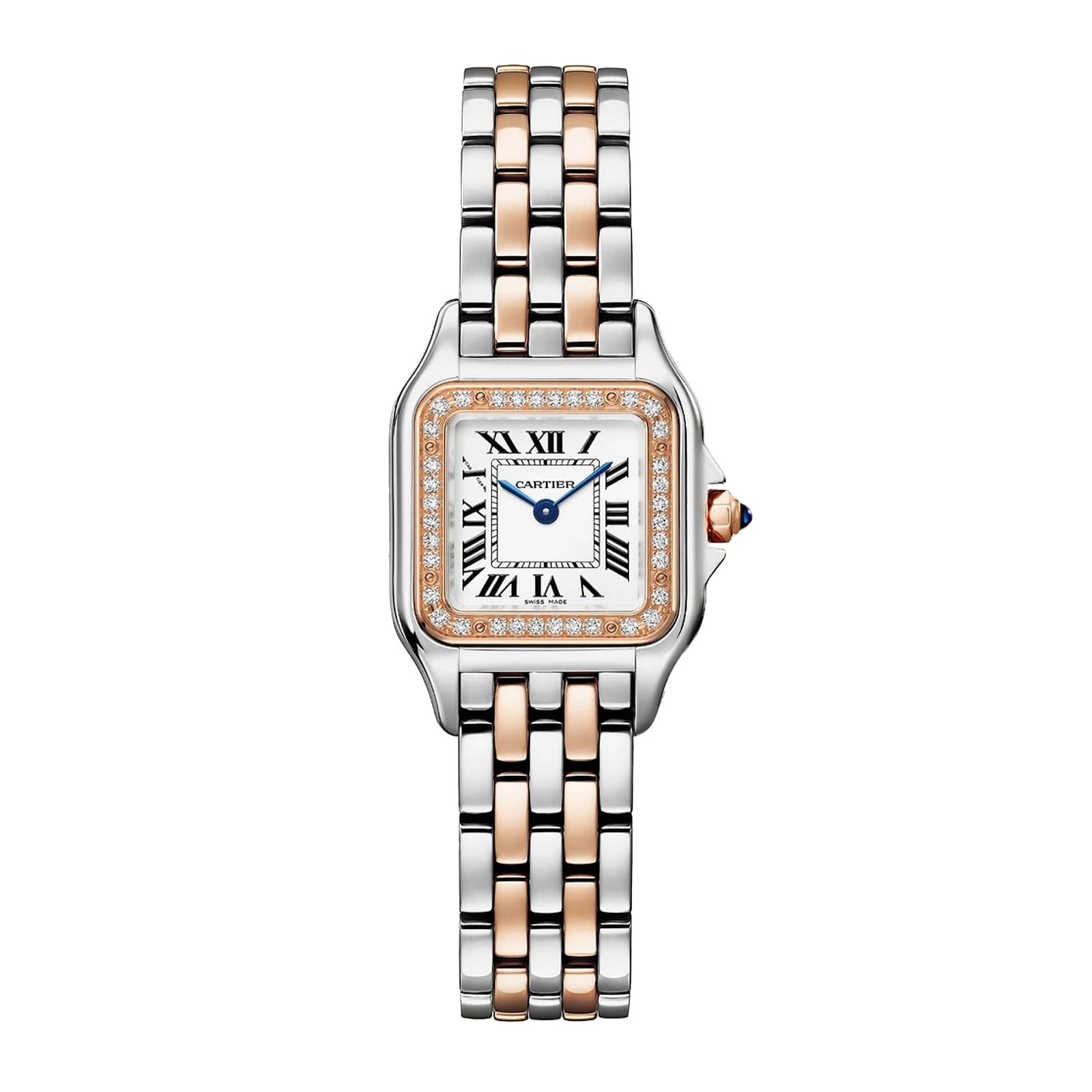 Panthere de Cartier watch, small model, quartz movement. Case in rose gold and steel Panthere de Cartier watch, small model, quartz movement. Case in rose gold and steel