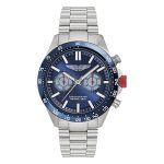 Quartz 44mm Mens Watch Blue Dial