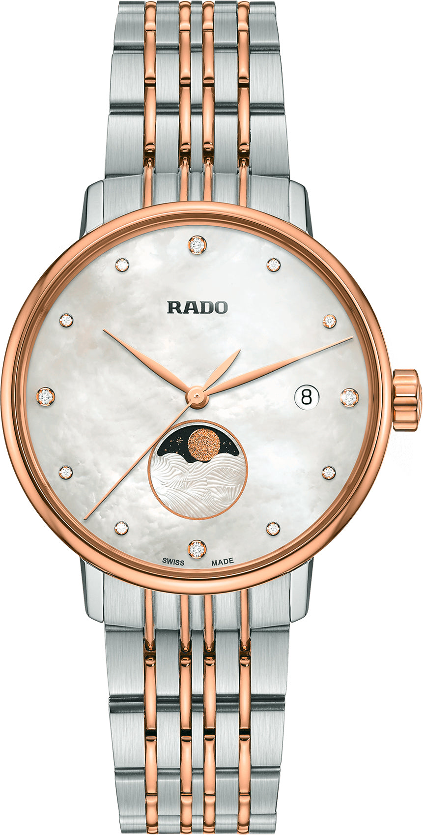Rado Watch Coupole Classic Quartz Moonphase - White Rado Watch Coupole Classic Quartz Moonphase - White