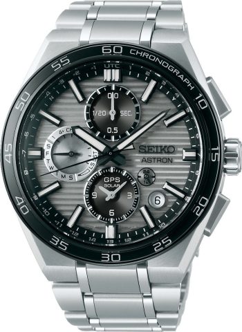 Seiko Astron GPS Solar Dual Time Chronograph in Silvery Grey Watch