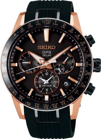 Seiko Astron Watch Caliber 5X Solar GPS Mens - Black