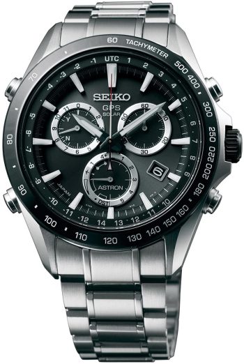 Seiko Astron Watch GPS Solar Chronograph Bracelet - Black