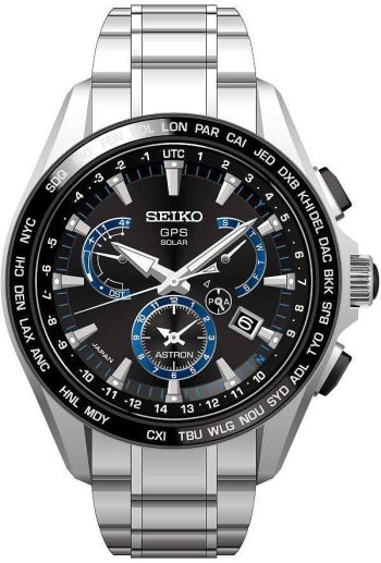 Seiko Astron Watch GPS Solar Dual Time - Black