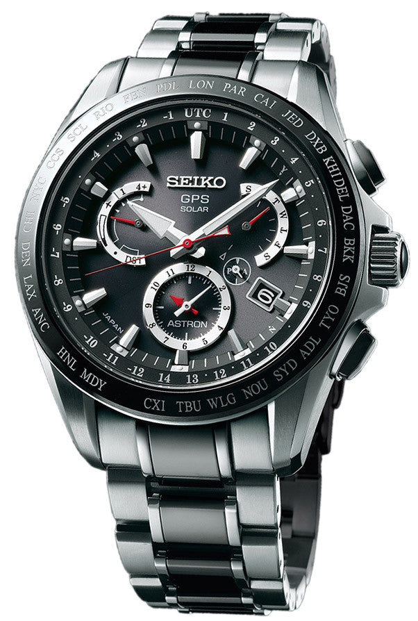 Seiko Astron Watch GPS Solar Dual Time Titanium - Black Seiko Astron Watch GPS Solar Dual Time Titanium - Black