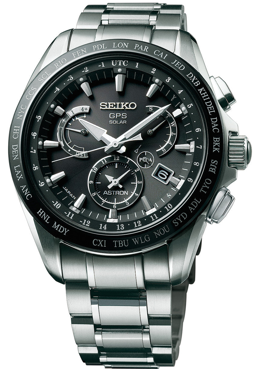 Seiko Astron Watch GPS Solar Dual Time Titanium - Black Seiko Astron Watch GPS Solar Dual Time Titanium - Black