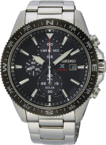 Seiko Watch Prospex Land Solar Chronograph - Black
