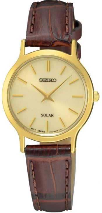 Seiko Watch Solar Ladies - Gold