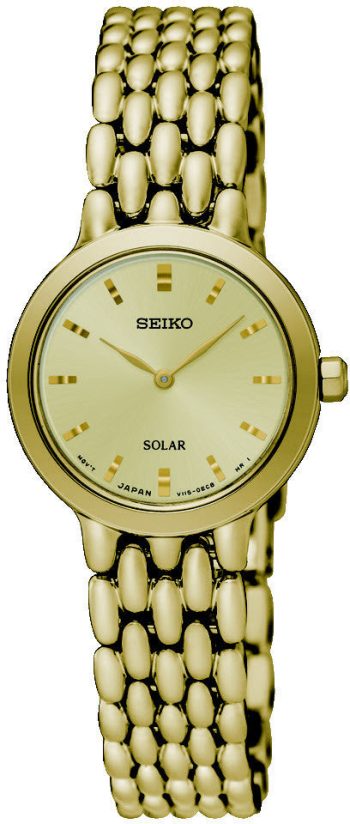 Seiko Watch Solar Ladies - Gold
