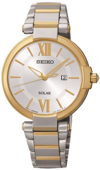 Seiko Watch Solar Powered Ladies - Silver