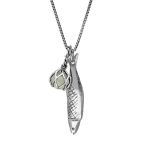 Sterling Silver Emma Stothard Silver Darling Green Quartz Float Petite Charm Necklace