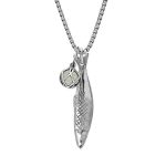 Sterling Silver Emma Stothard Silver Darling Green Quartz Float Small Charm Necklace