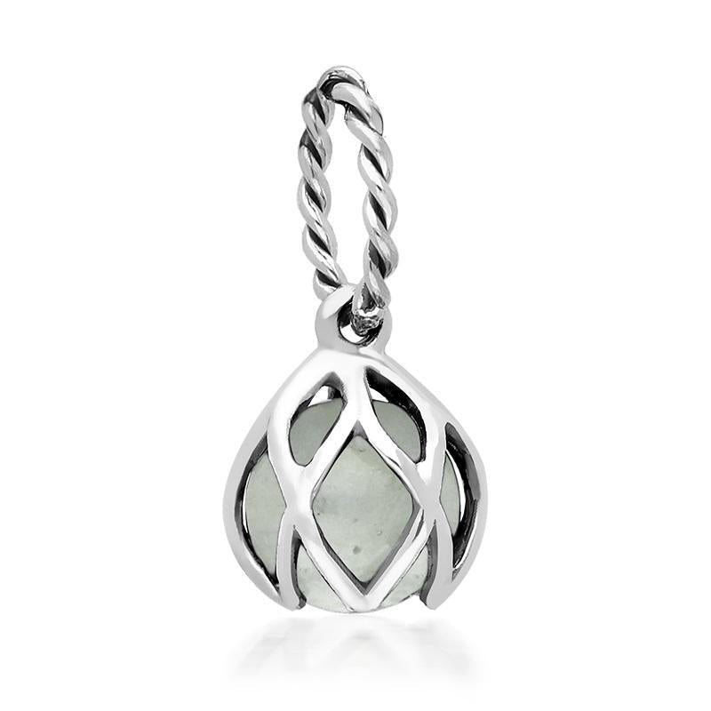 Sterling Silver Green Quartz Emma Stothard Silver Darling 6mm Float Charm Sterling Silver Green Quartz Emma Stothard Silver Darling 6mm Float Charm