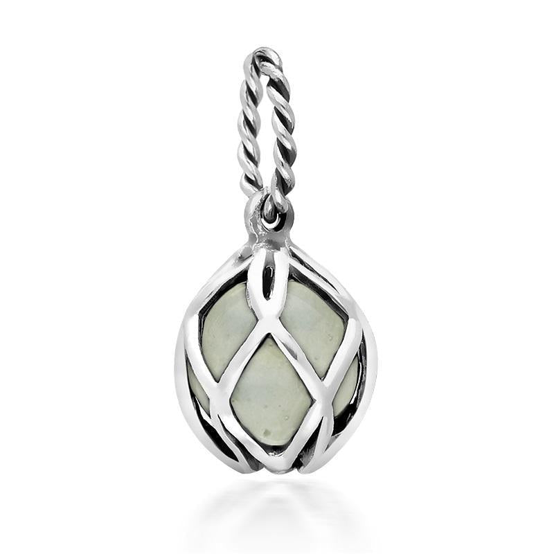 Sterling Silver Green Quartz Emma Stothard Silver Darling 8mm Float Charm Sterling Silver Green Quartz Emma Stothard Silver Darling 8mm Float Charm