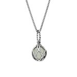 Sterling Silver Green Quartz Emma Stothard Silver Darling 8mm Float Charm Necklace