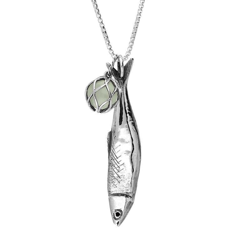 Sterling Silver Whitby Jet Emma Stothard Silver Darling Green Quartz Float Charm Necklace Sterling Silver Whitby Jet Emma Stothard Silver Darling Green Quartz Float Charm Necklace