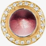 Story Silver Gold Plated Clear Cubic Zirconia Round Rose Quartz Charm 5408890