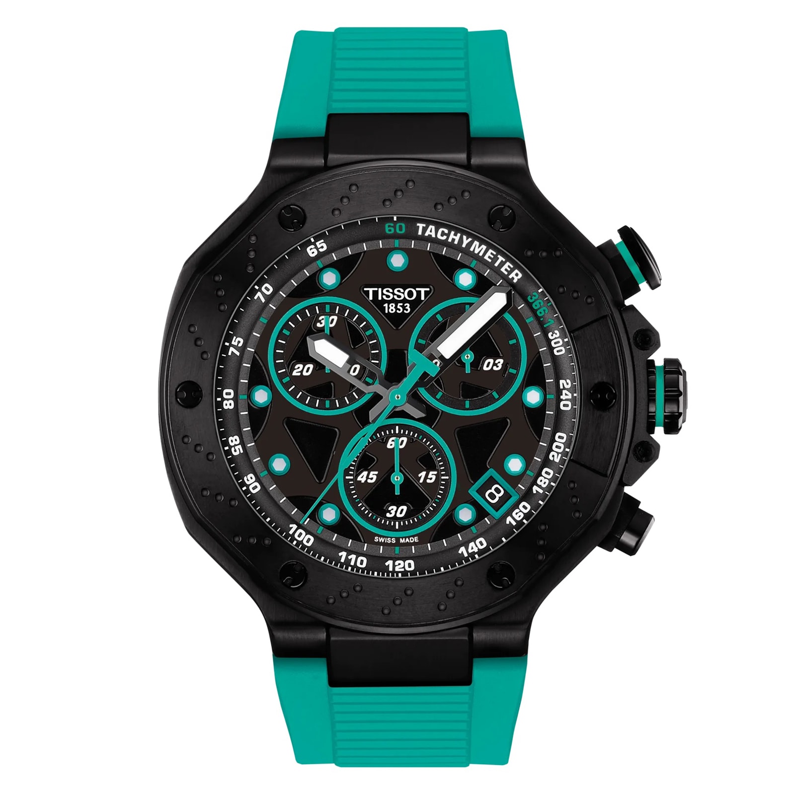T-Race Quartz Chronograph 45mm Mens Watch Black T-Race Quartz Chronograph 45mm Mens Watch Black