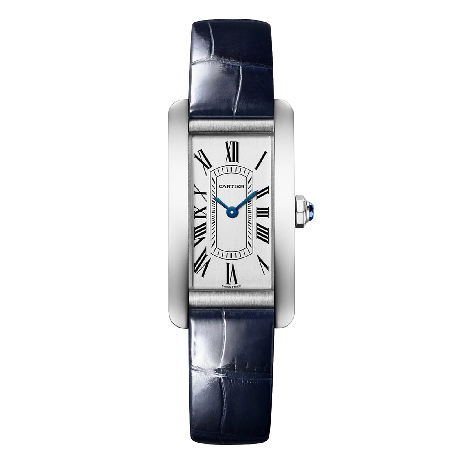 Tank Américaine Watch, Small Model, Quartz Movement, Steel, Leather Tank Américaine Watch, Small Model, Quartz Movement, Steel, Leather