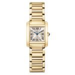 Tank Francaise Watch, Small Model, Quartz Movement, 18K Yellow Gold Case
