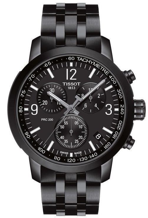 Tissot Watch PRC200 Quartz Chronograph Mens - Black Tissot Watch PRC200 Quartz Chronograph Mens - Black