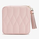 WOLF Caroline Zip Rose Quartz Travel Jewellery Case 329915