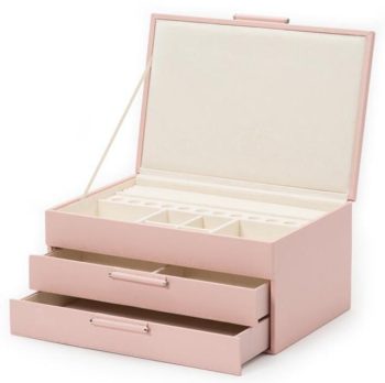 WOLF Jewellery Box Sophia Rose Quartz - Rose