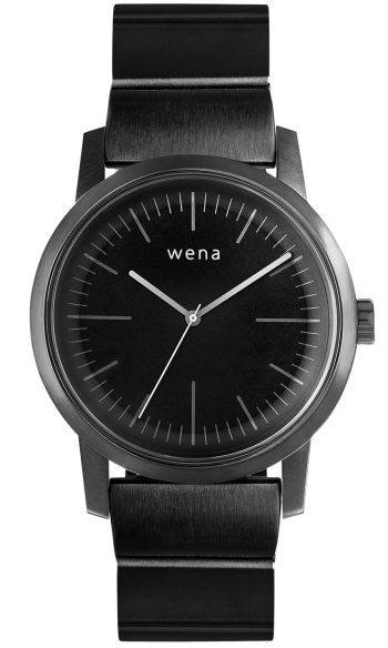 Wena Watch Wrist Pro With Black Quartz Three Hands Face - Black