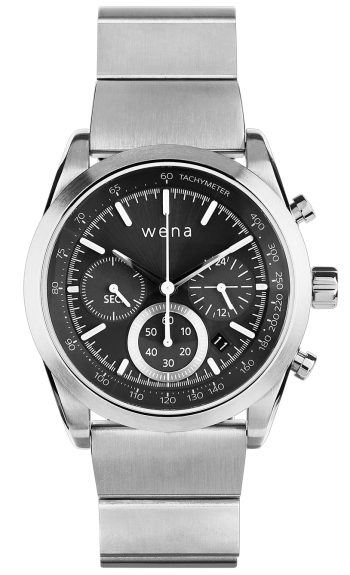 Wena Watch Wrist Pro With Silver Solar Chronograph Face - Silver